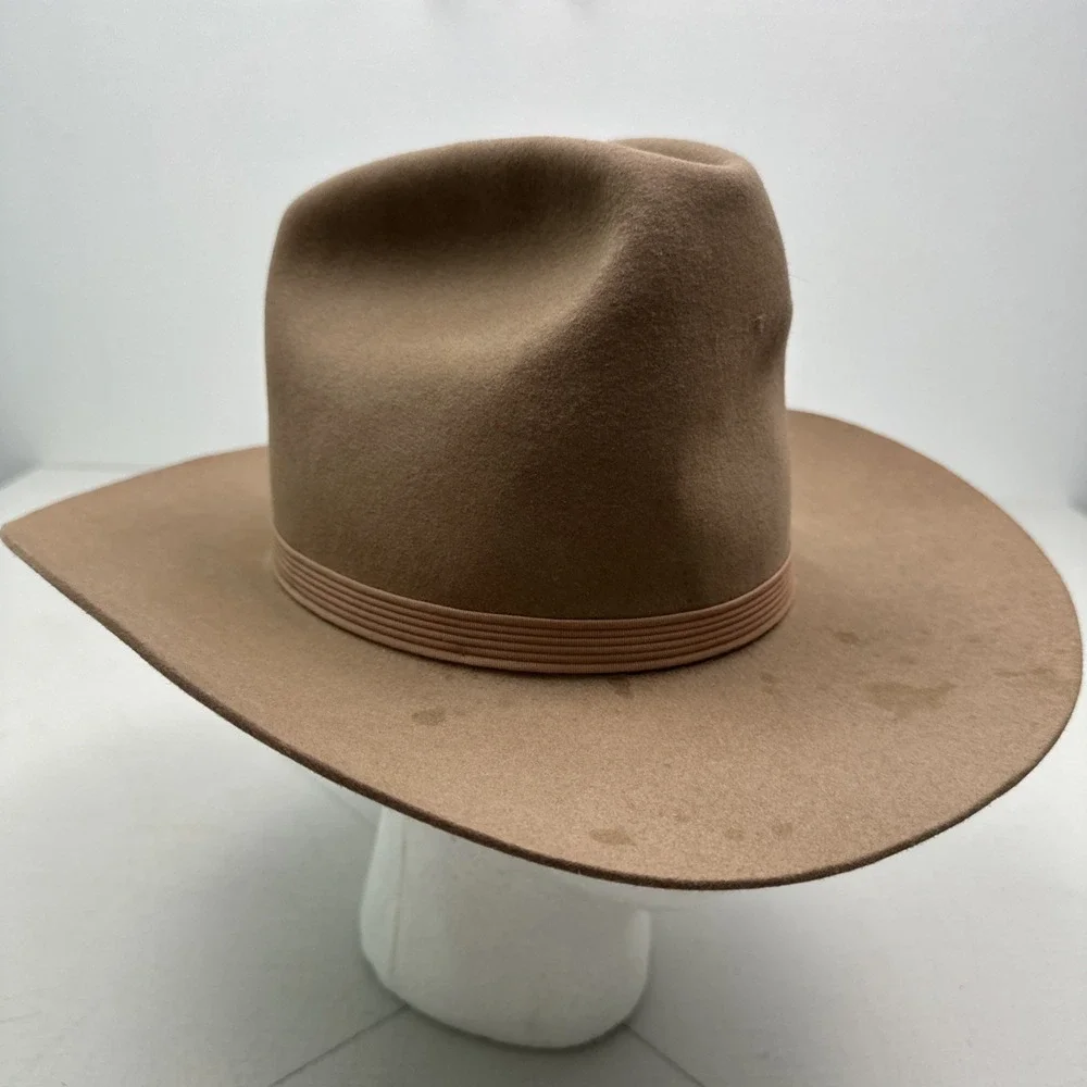 Vtg Resistol XXX Beaver Felt Cowboy Hat 7 1/8 Canyon Self Conforming Long Oval